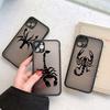 Scorpion Half-wrapped Hard Phone Case For iPhone X XR XS X 16 15 12 11 13 14 Pro Max Back Cases 7 8 Plus SE2 Mini Cover Coque