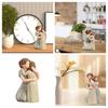 Hand-Painte Mother And Daughter Hugging Figurine Modern Resin Family Ornament  Living Room