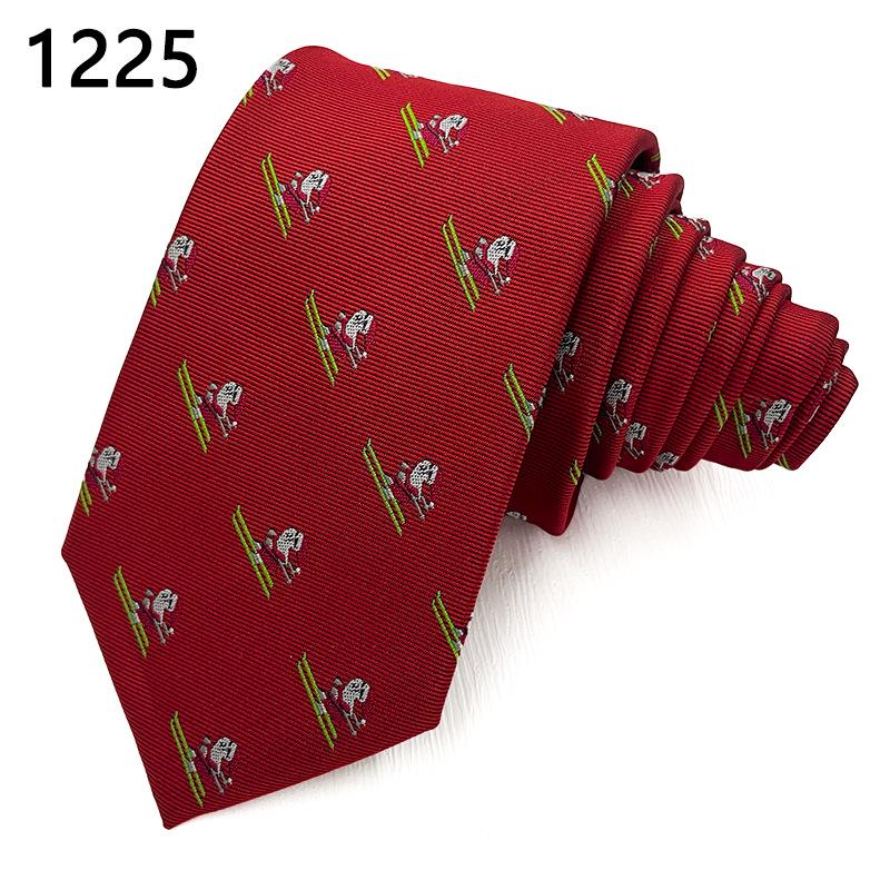 Luxury Men's Jacquard Christmas Tie - High-end Polyester Fashion