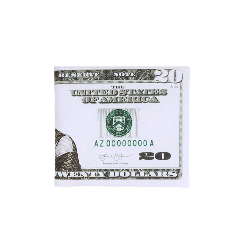 Men'S Personalized Us Dollar Bill Pattern Double Fold Retro Wallet With Creative Style Multiple Card Slots Double Fold Classic Short Wallet