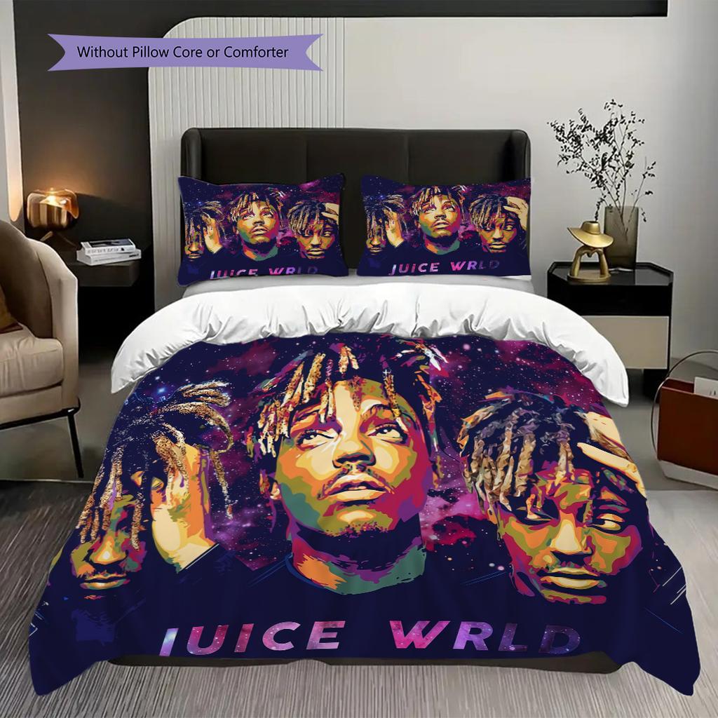 Juice Wrld Celebration Life Music Bedding 1 Duvet Cover 2 Pillowcase Without Core Duvet Cover And Pillowcase Christmas Birthday Gift
