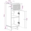 Bathroom Storage Cabinet EDE Black 30 X 31 X 80 Cm