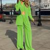 FD1168 Spot 1116 Autumn and Winter New Fashion Temperament Long-sleeved Blazer Casual Trousers Set Three-piece Set
