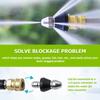 Universal 1/4" High-Pressure Pipe Dredging Nozzle - Municipal Sewage Cleaning Machine Bullet Nozzle