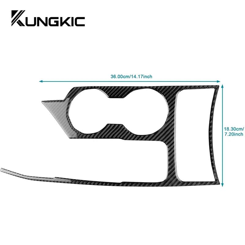 Real Soft Carbon Fiber Sticker For Kia Sportage 2017 2018    LHD Car Gear Shift Water Cup Panel Interior Trim