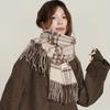 New women's high-end imitation cashmere plaid scarf, warm in autumn and winter, soft and versatile scarf, shawl dual-purpose