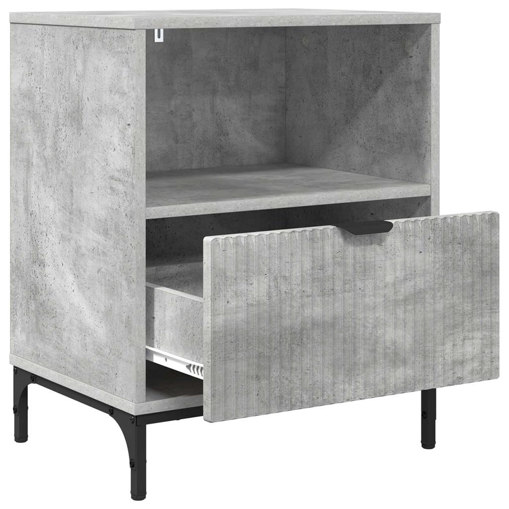 Nightstand 2 Pcs. Concrete Grey 49 x 36 x 61 cm Engineered Wood
