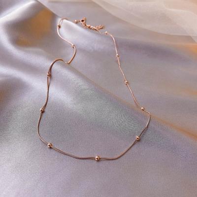 316L Stainless Steel Jewelry New Transfer Bead Clavicle Necklace Does Not Fade Ladies Necklace Party Jewelry Gift