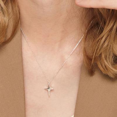 Murmur [925er Silber] Funkelnder Sternenburst Halskette