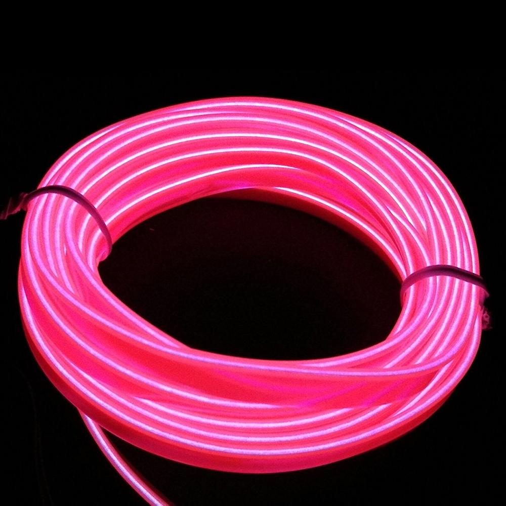 Car Interior Light Strip 2/3/5M Neon Atmosphere Glowing  Electrolum Inescent Light EL Wire Cable