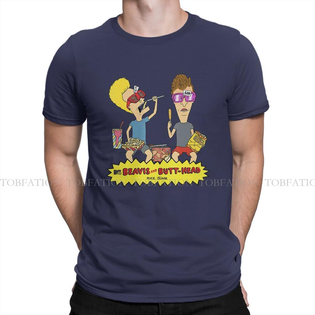 Beavis And Butthead On The Couch T Shirt Punk Unisexs Tees Summer 100 Cotton Clothing Crewneck Tshirt
