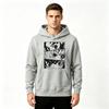 Men's Pullover Hoodie Anime Eyes Black White Print Casual Long Sleeve Hooded Sweatshirt