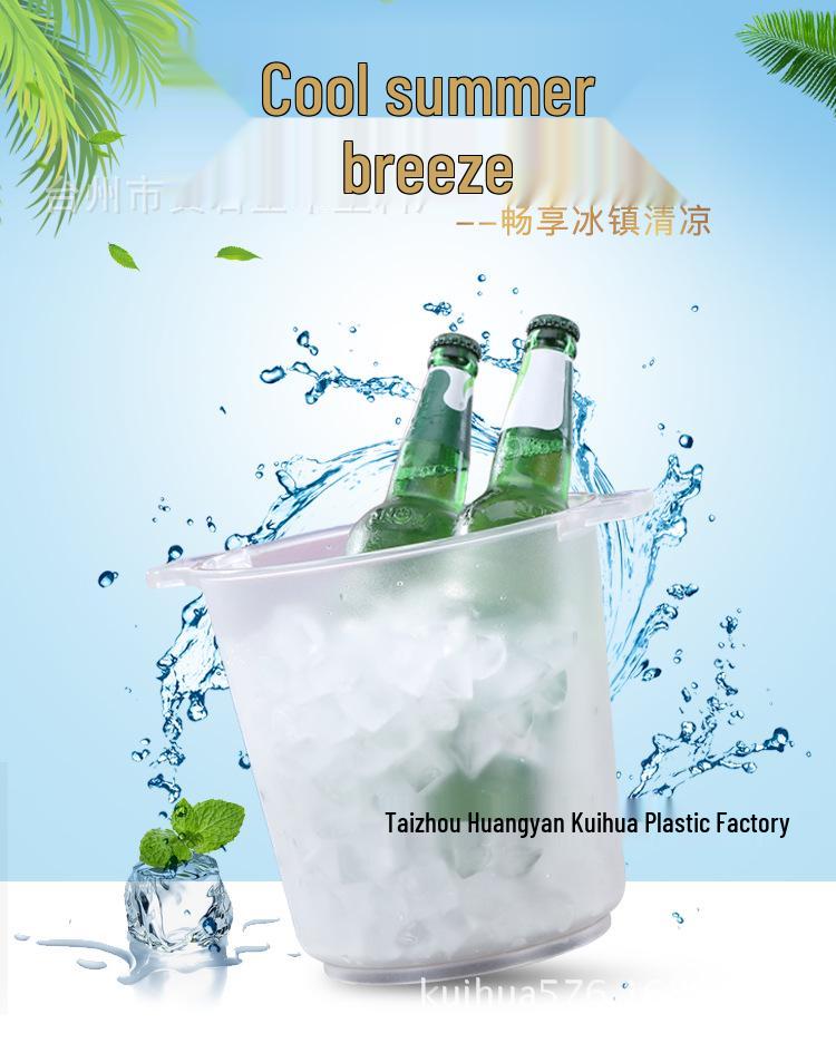 5L Portable Plastic Ice Bucket for Beer, Fruit, and Chilled Drinks