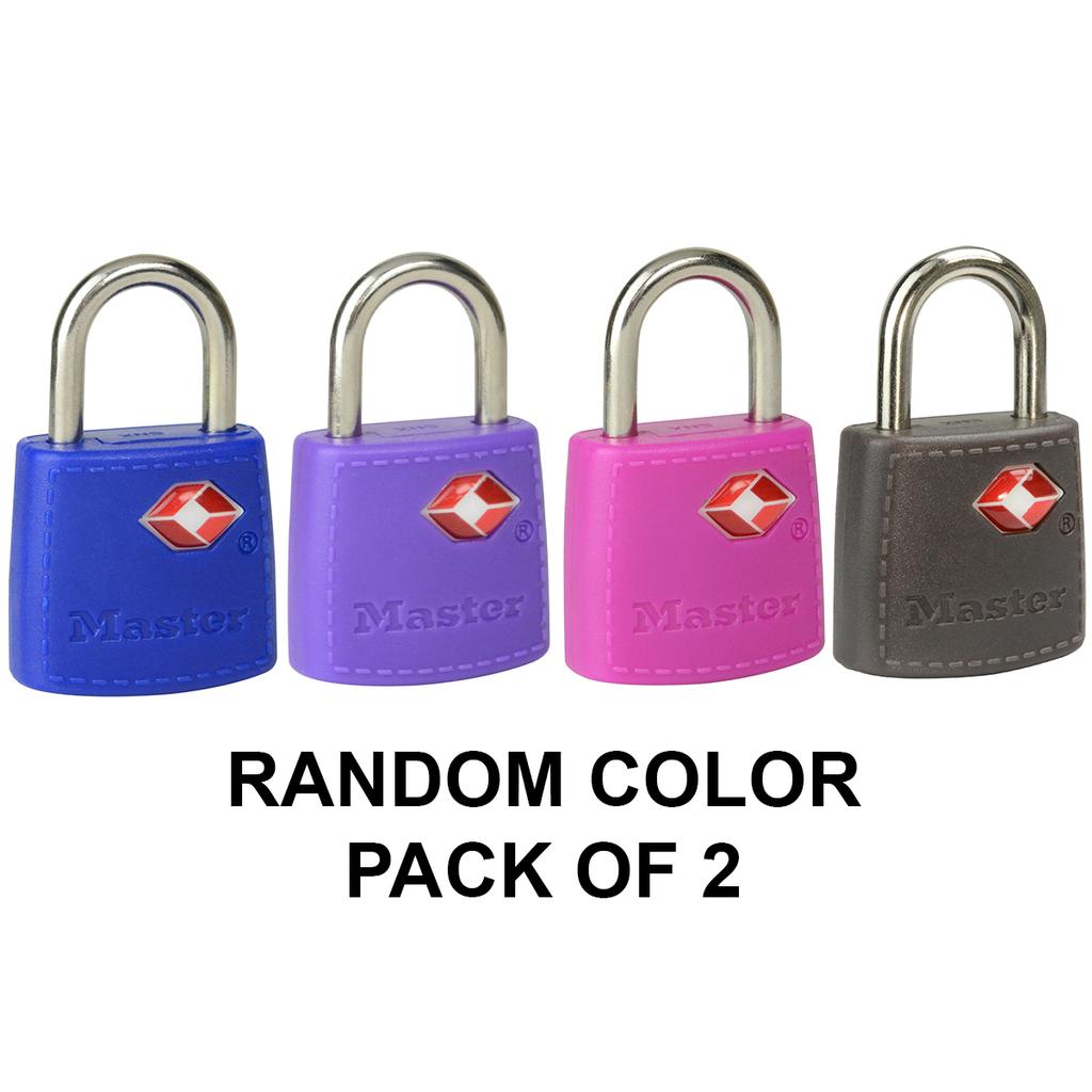 Master Lock Pack of 2 Key Travel Padlocks TSA Certified, 23x38x11 mm