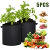5PCS Vegetable Grow Bags Felt Planting Bag Potato Tomato Seeding Pots Flower Planting Nursery Pots Accessories