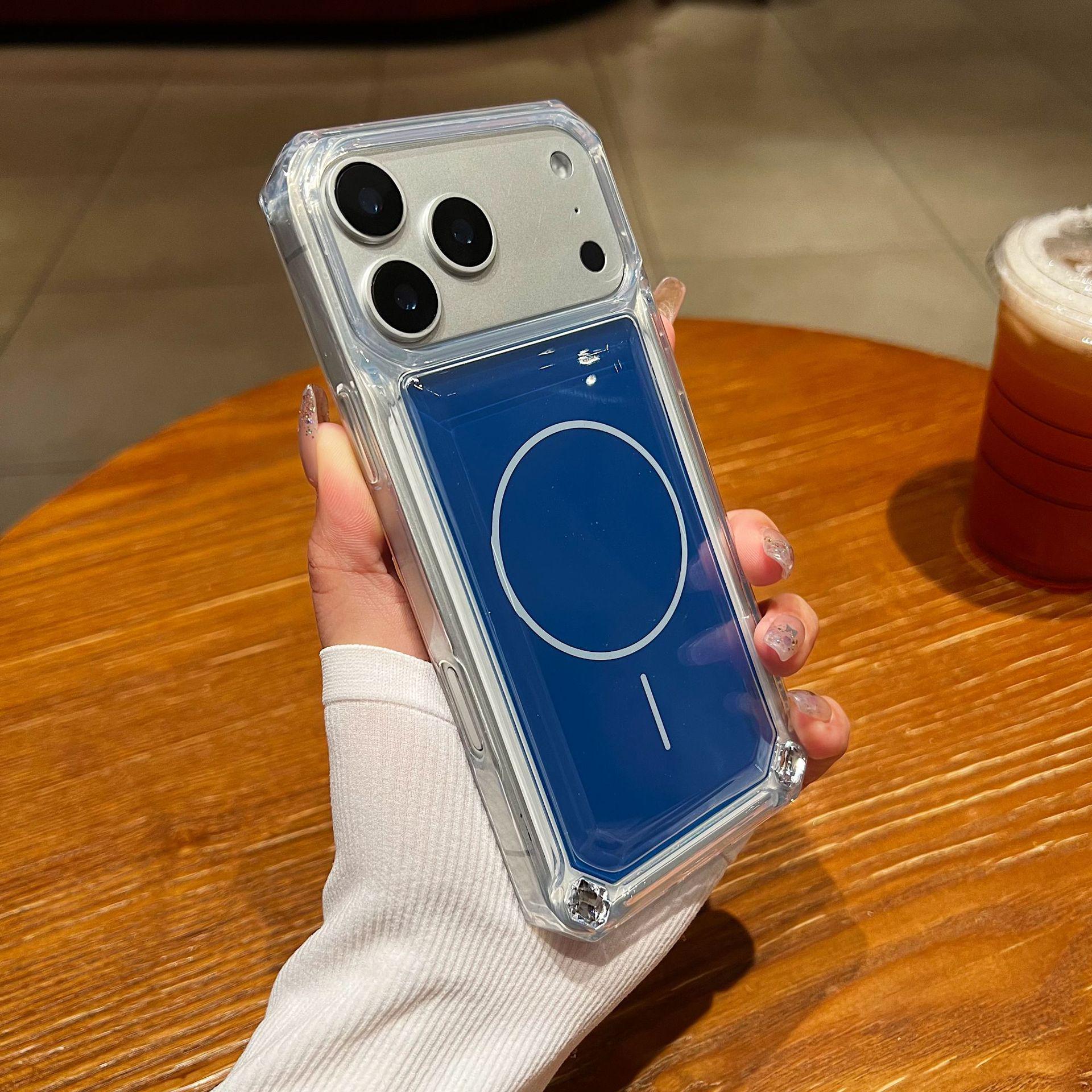 

Two-Tone Magnetic Ring Case for iPhone 17 Pro Max – Drop-Proof Protection iPhone 16 синій