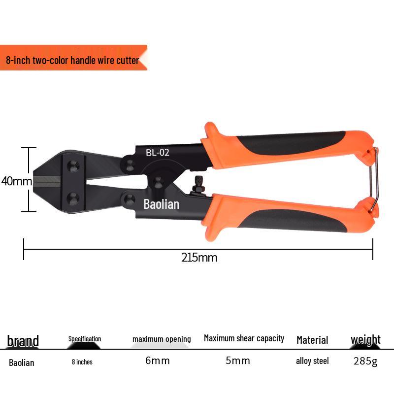 Heavy-Duty Multifunctional Wire Cutter & Pliers for Steel and Rebar