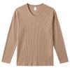 Men S V Neck Solid Long Sleeve Slim Fit Casual T Shirt