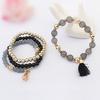4Pcs/Set Women Ethnic Multilayer Resin Beads Tassels Cuff Bracelets Fashion Jewelry