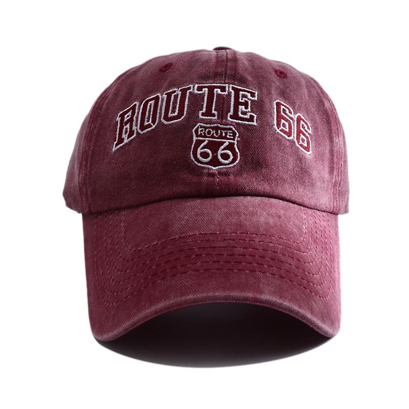 Route 66 Letter Geborduurd Baseballpet Dames Heren Mode Katoen Snapback Hoed Hip Hop Trucker Papa Petten Outdoor Zon Hoeden Gorras