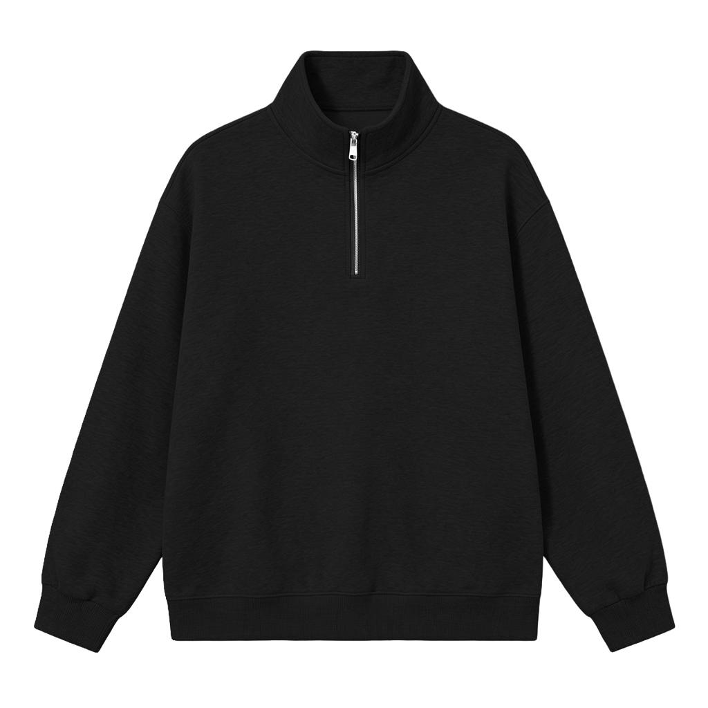 Men's Casual Half-Zip Stand Collar Sweatshirt Loose Fit Big Size for Everyday Wear