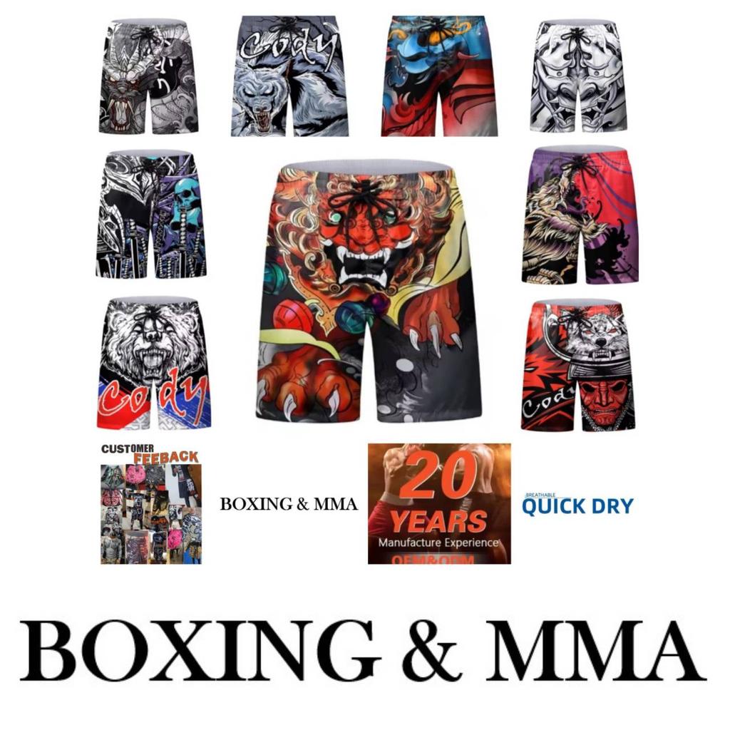 MMA Muay Thai Kickboxing Boxing Shorts Mixed Martial Art UFC Boxer Unisex Men Women Pants Fighting Fitness Gym Training Sport Workout
