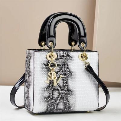 Sac à main Petit vent parfumé motif lézard style texture Grande capacité Sac à main bandoulière Princesse Diana