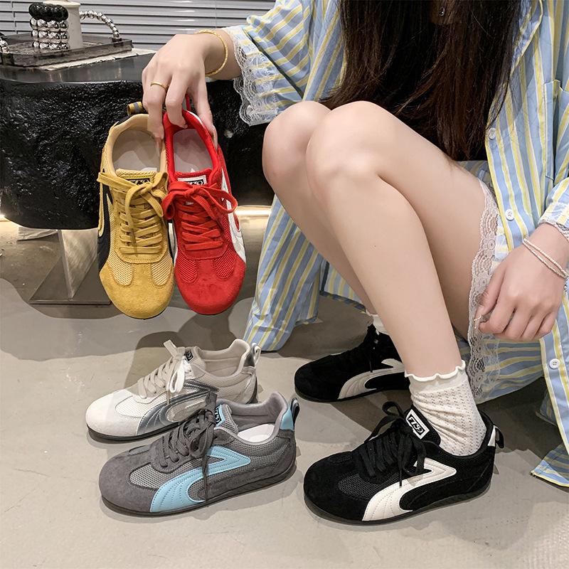 Retro mesh breathable red soft-soled Forrest Gump shoes 2025 thick-soled shit-stepping summer new sports and leisure women's shoes