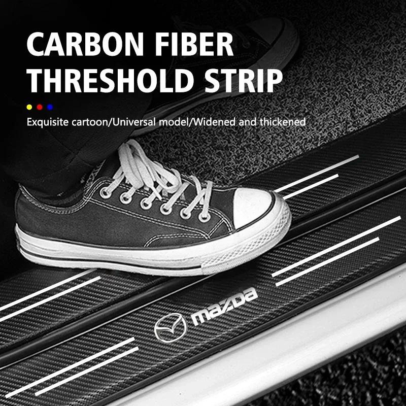 2025 Hot 4Pcs Car Door Sill Protector Stickers Tuning Accessories For Mazda 6 3 5 2 CX5 CX7 323 Demio Axela Atenza CX9 MX3