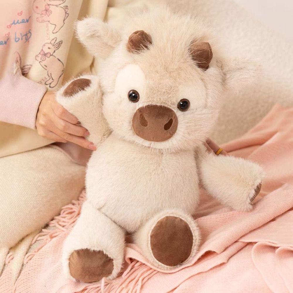 Soft Material Highland Cattle Plush Toy New Design Cute Stuffed Toys  Emotional Support