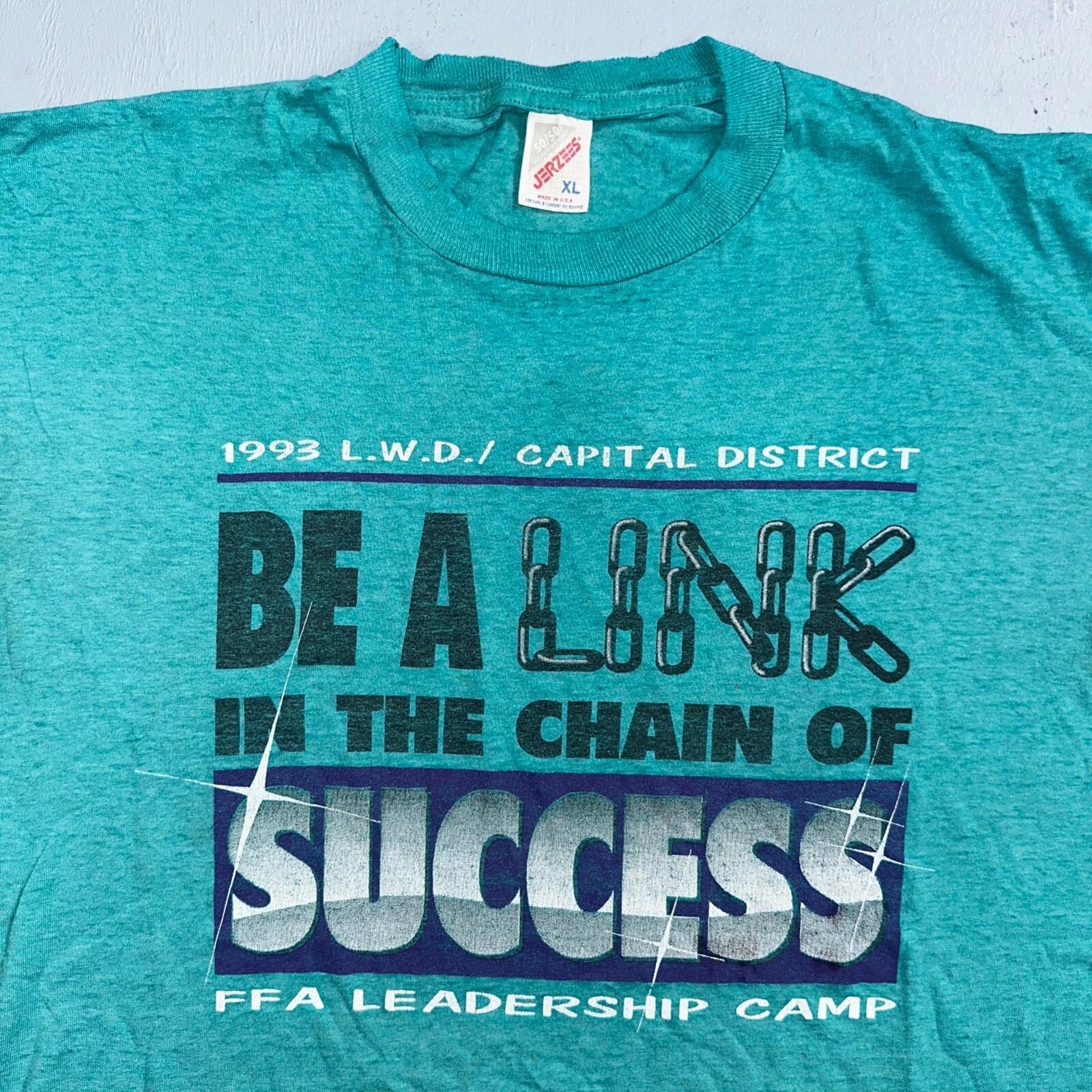 Success Link Quote VTG T Shirt 90s Jerzees XL Quote Capital District 1993 PDX 4XL