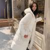 Winter Hooded Long Coat Thickened Loose Cotton Jacket for Women Students Knee Length Warm Outwear