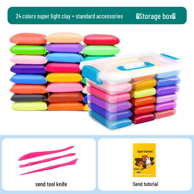 36 Colors Super Light Play Dough & 24 Colors Space Clay - DIY Modeling Clay Toys for Kids