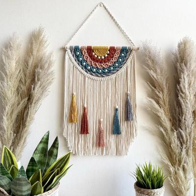 1/2pcs Colorful Cotton Rope Wall Hangings Home Decorations Bohemian Style Hand-woven Tapestries Photo Props
