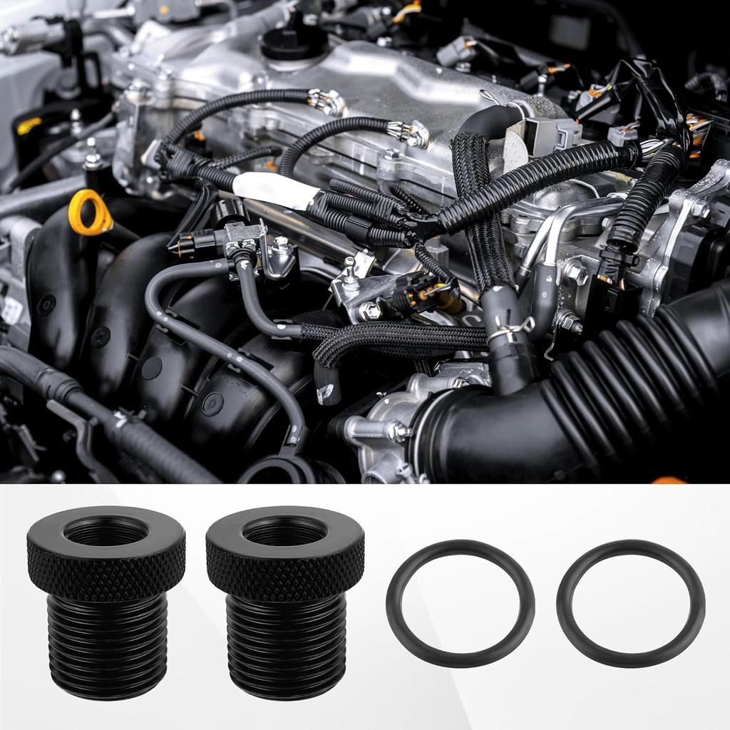 2PCS Car Accessories Adapters With Washers,Durable Steel 1/2X28 To 3/4X16 Adapter For Replace Broken Fittings,Essential Automotive Accessories For