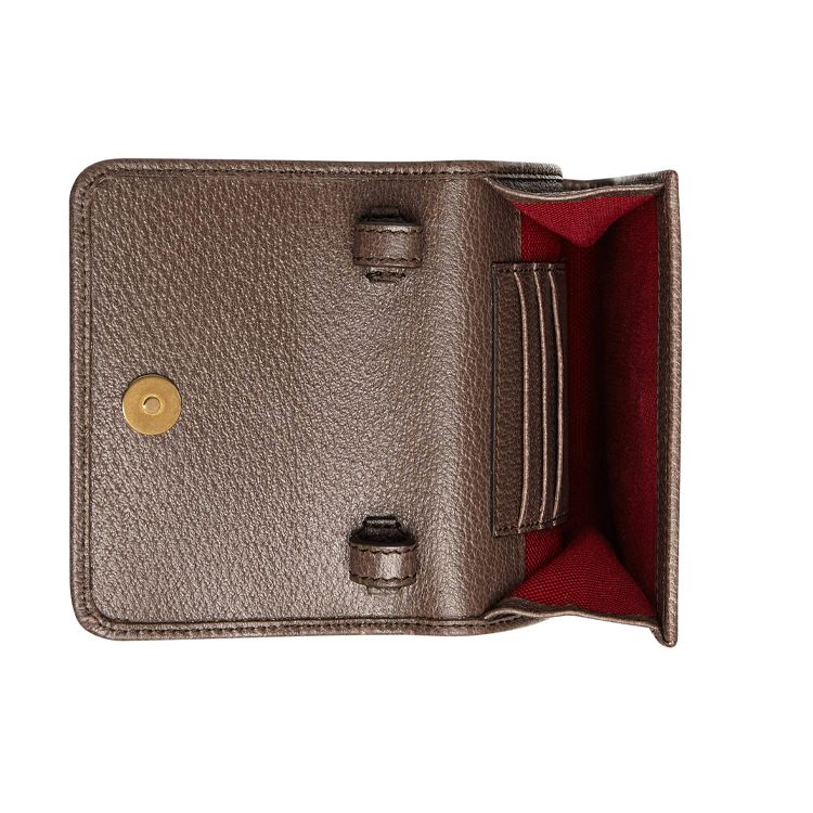Gucci X Disney Donald Duck Print Logo Leather Canvas Flap Phone Bag Unisex Shoulder Bag Ebony 647927-2N9AT-8679