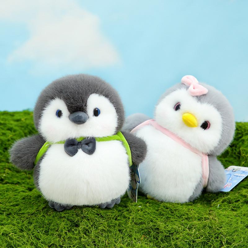 Brother Plush Penguin Sister Backpack Stuffed Animal Fun Bow Tie Toy Decoration