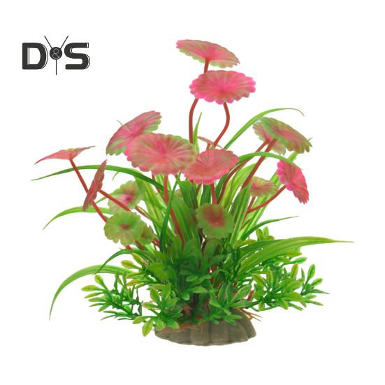 Artificial Aquatic Plants Fade-resistant Simulation Plastic Hydroponic Grass Vibrant Aquarium Landscape Decor for Fish Reptile Tanks