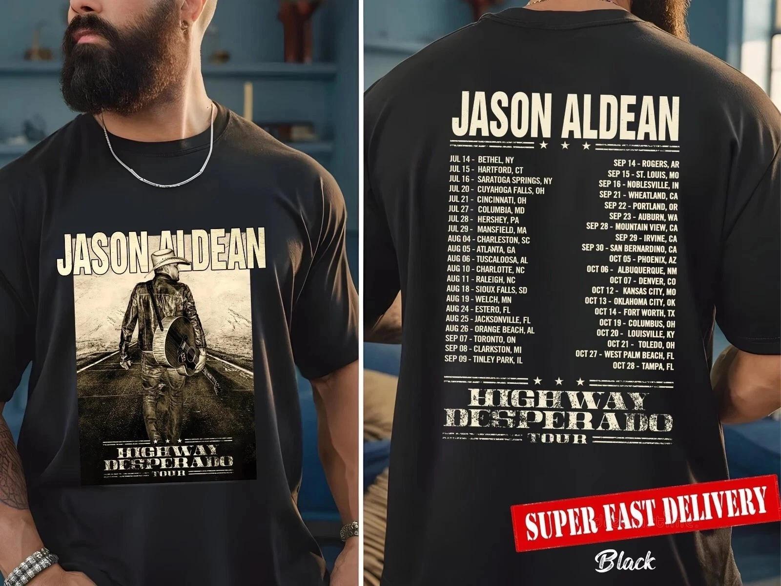 РАСПРОДАЖА!!! Футболка Jason Aldean Full Throttle Tour 2025 Все размеры S-4XL 4XL