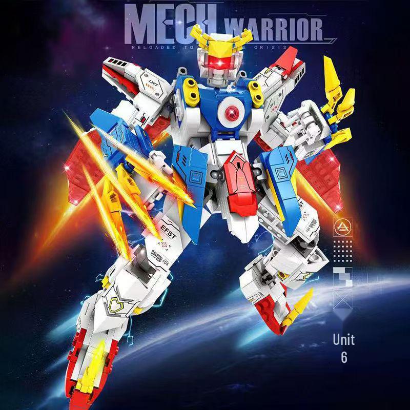 Compatible LEGO-Style Transforming Robot Mecha Gundam Warrior Building Blocks Toy for Boys