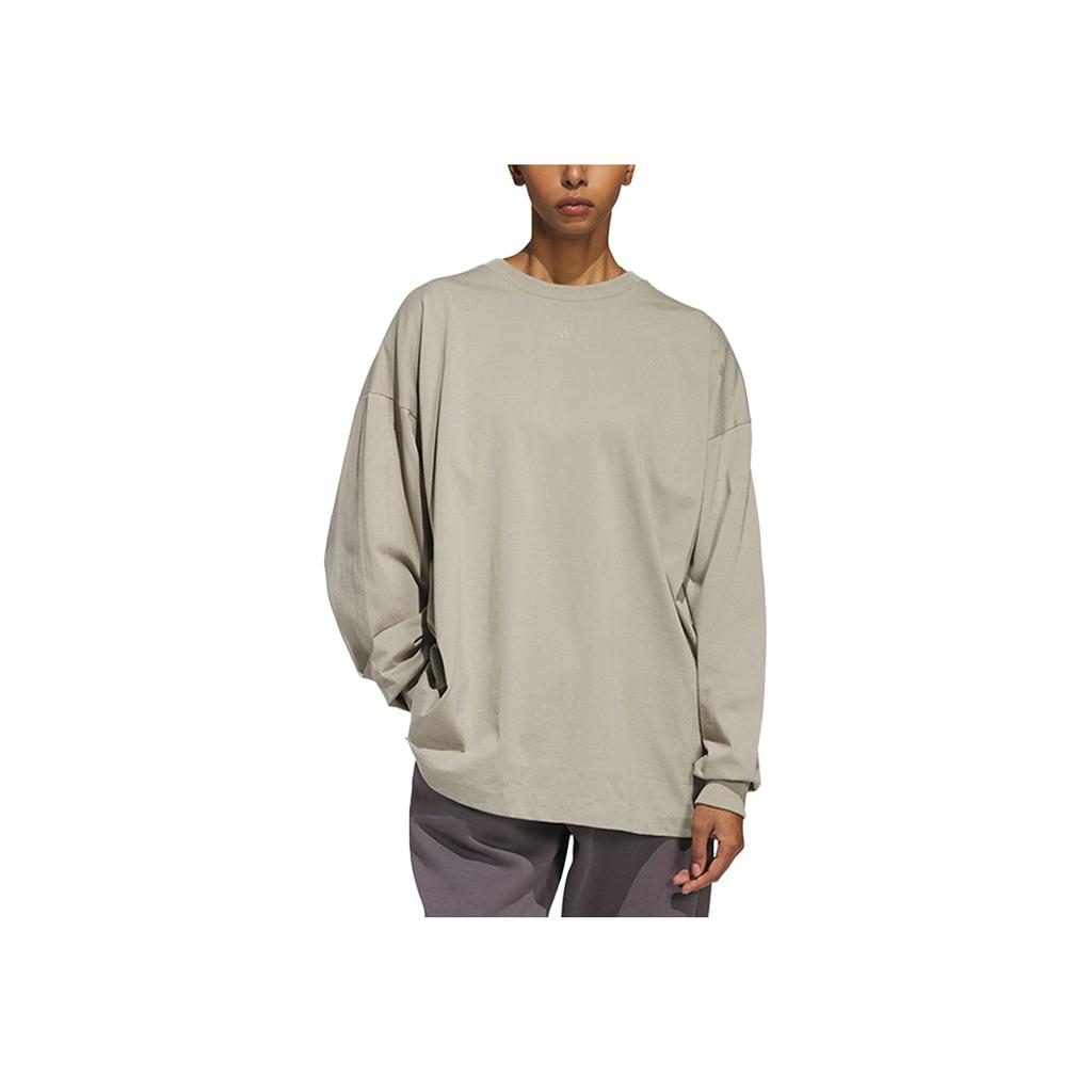 adidas Basketball The 2025 Collection Chapter 02 BB LS Casual Round Neck Pullover Long Sleeve T-Shirt Unisex Tops Light-Sesame-Gray-Brown JD6130