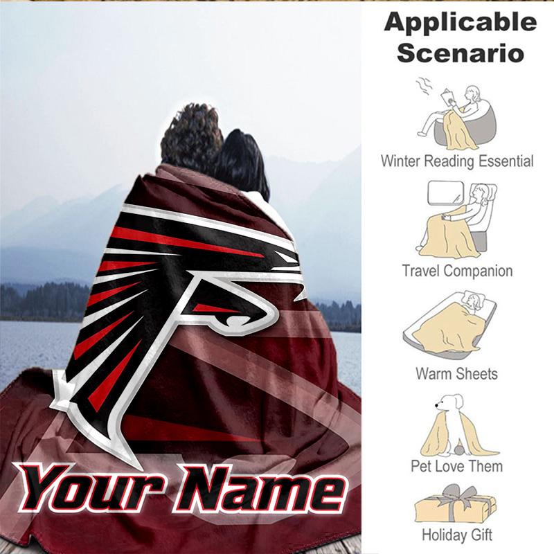 Custom Name Blanket Atlanta Logo Blanket Bedding Blanket for Travel, Camping, Living Rooms, Offices, Sofas, Fan Christmas gift