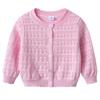 Korean Children's Round Neck Hollow Baby Sweater Jacket Spring and Summer Thin Girls Knitted Cardigan