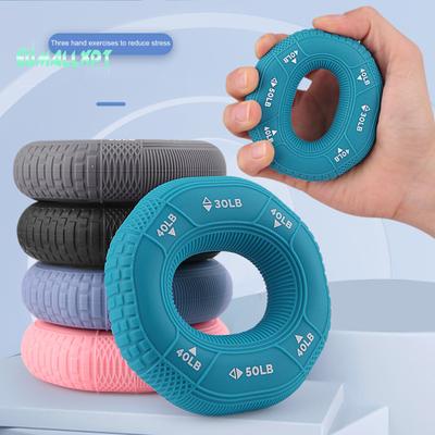 Silicone Hand Grip Trainer Ring-Adults&Kids,Wrist Strength Training,Five Finger Strength Rehabilitation,Squeeze Ring Hand Grip Strengthener Equipment