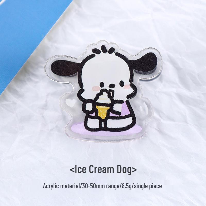 Cute Cartoon Double-Sided Acrylic Memo Clips - Transparent Small Stationery Clips for Journals and Office Bills