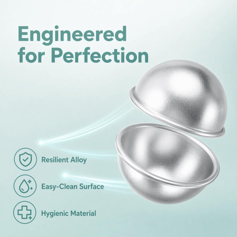 Ball Shape DIY Cake Mould Tools Silvery White Soap Making Molds Spa Crafts Making