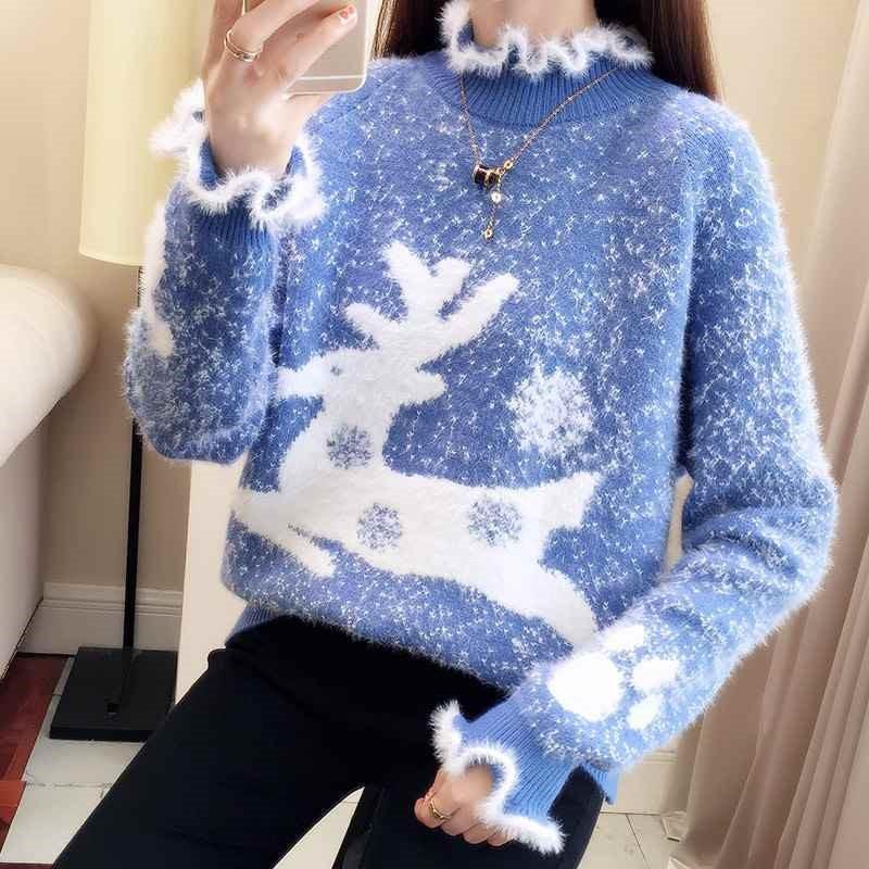 Pullover Thick Knitted Christmas Sweater