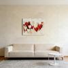 Heart Wall Art Abstract Canvas Paintings Poster Pictures Modern Abstract Artwork Decors for Office Bedroom Living Room