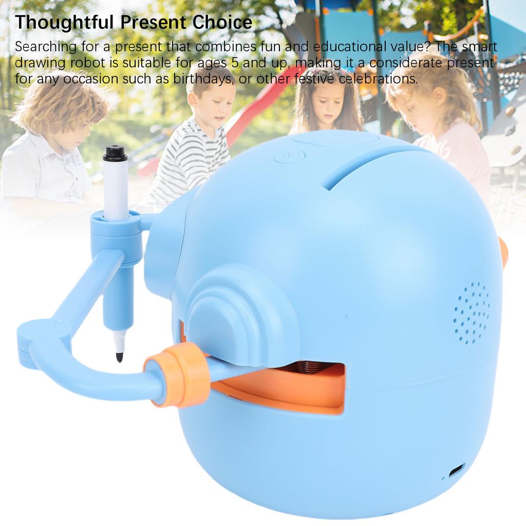 Intelligenter Zeichenroboter Interaktiver pädagogischer Malroboter Spielzeug mit Karten Stiften zum Lernen Geschenk