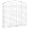 VidaXL Panier de Gabions Arqué Cage à Gabion Mur de Gabion Panier à Pierre Gabion pour Pierre Jardin Patio Extérieur 153479